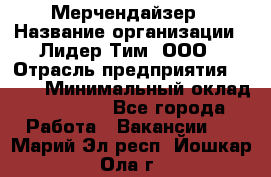 Мерчендайзер › Название организации ­ Лидер Тим, ООО › Отрасль предприятия ­ BTL › Минимальный оклад ­ 17 000 - Все города Работа » Вакансии   . Марий Эл респ.,Йошкар-Ола г.